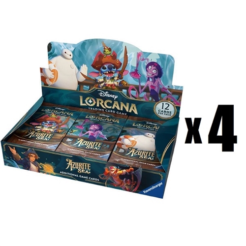 4x Azurite Sea - Booster Box (24 Booster Pack) - Disney Lorcana (ENG) (Case)